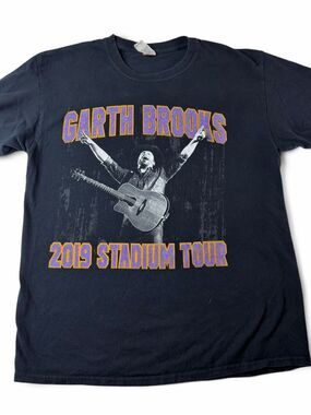garth brooks 2019 stadium tour concert t shirt black country music tee large